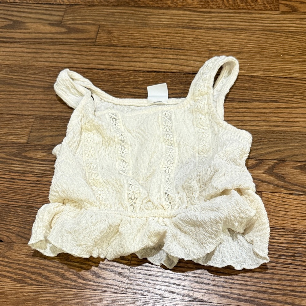 Zara Girls Cream Knit Top Size 11-12